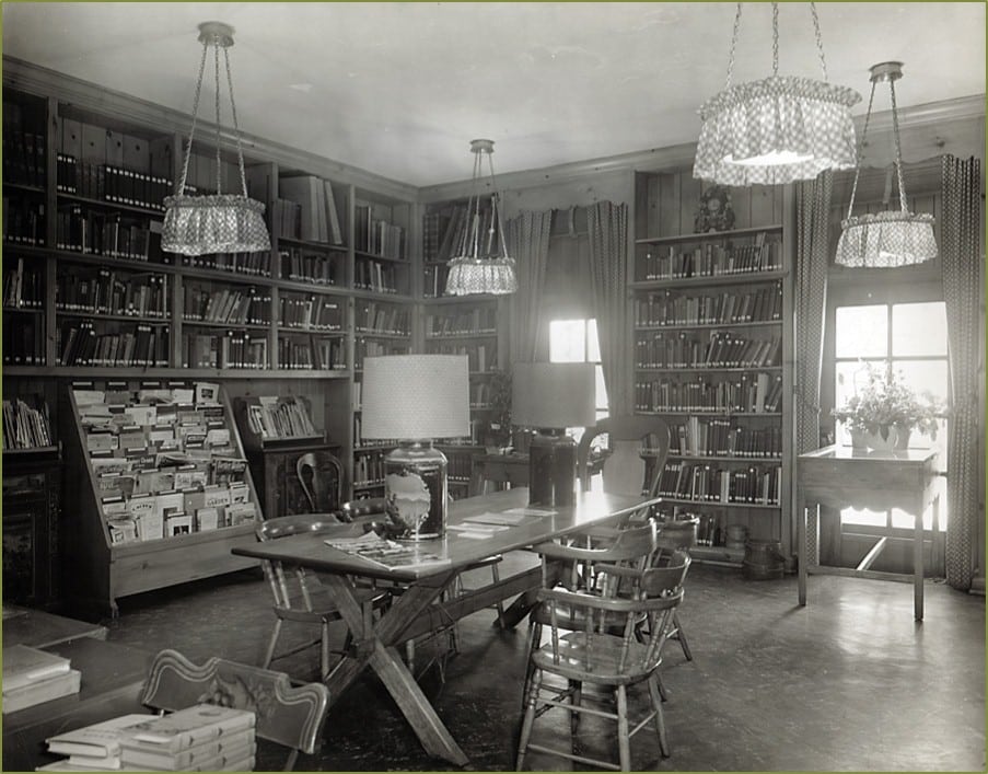 The library started circulating material to members in 1937.